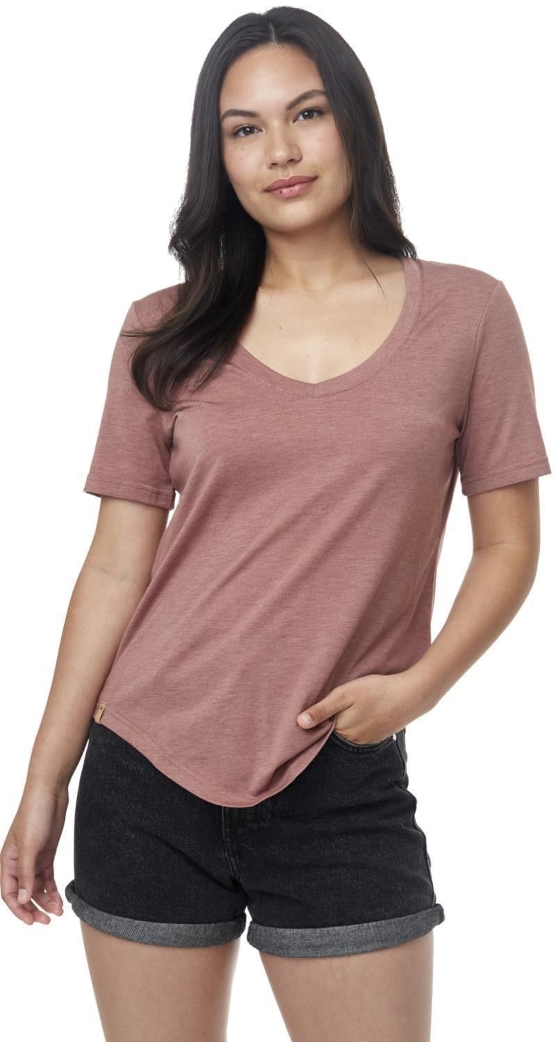 Treeblend V-Neck T-Shirt - Womens - burlwood pink heather 1