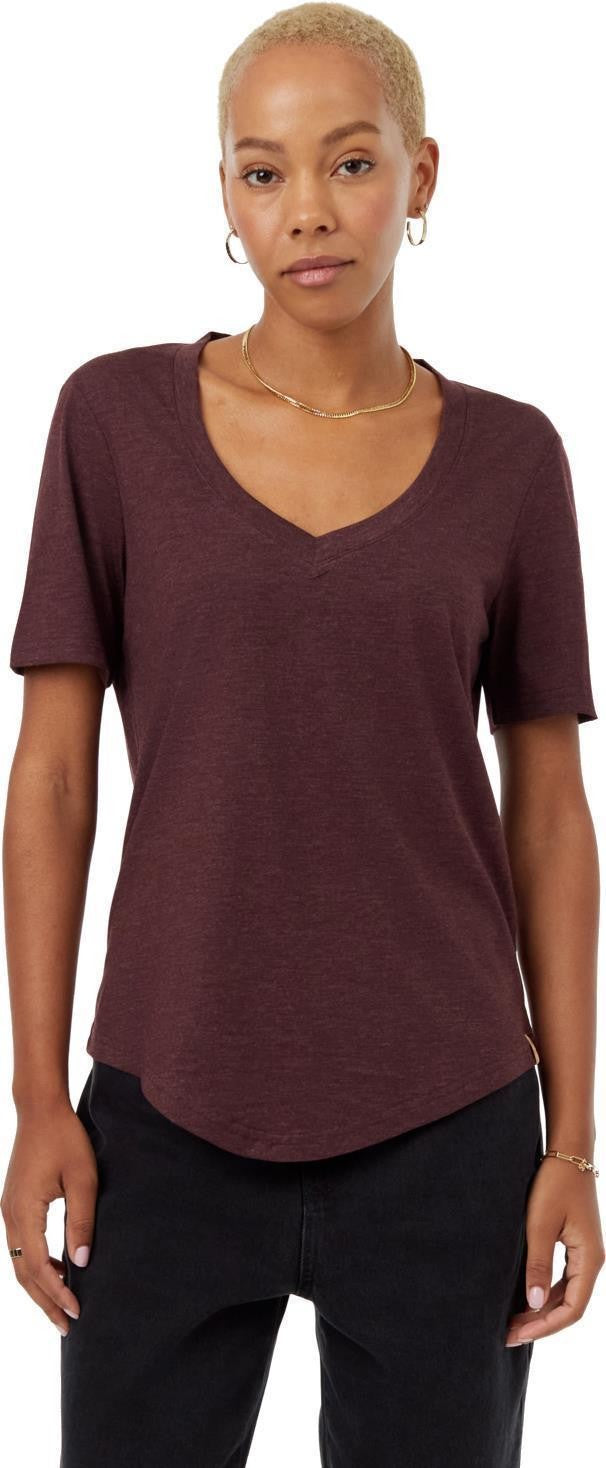 Treeblend V-Neck T-Shirt - Womens - mulberry heather 1
