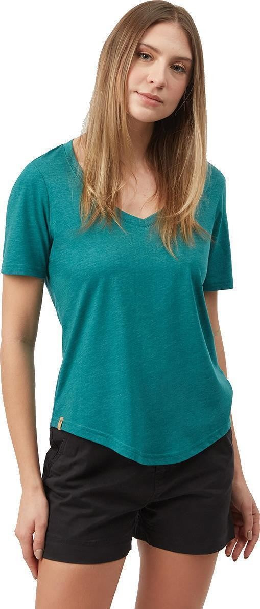 Treeblend V-Neck T-Shirt - Womens - north sea heather 1
