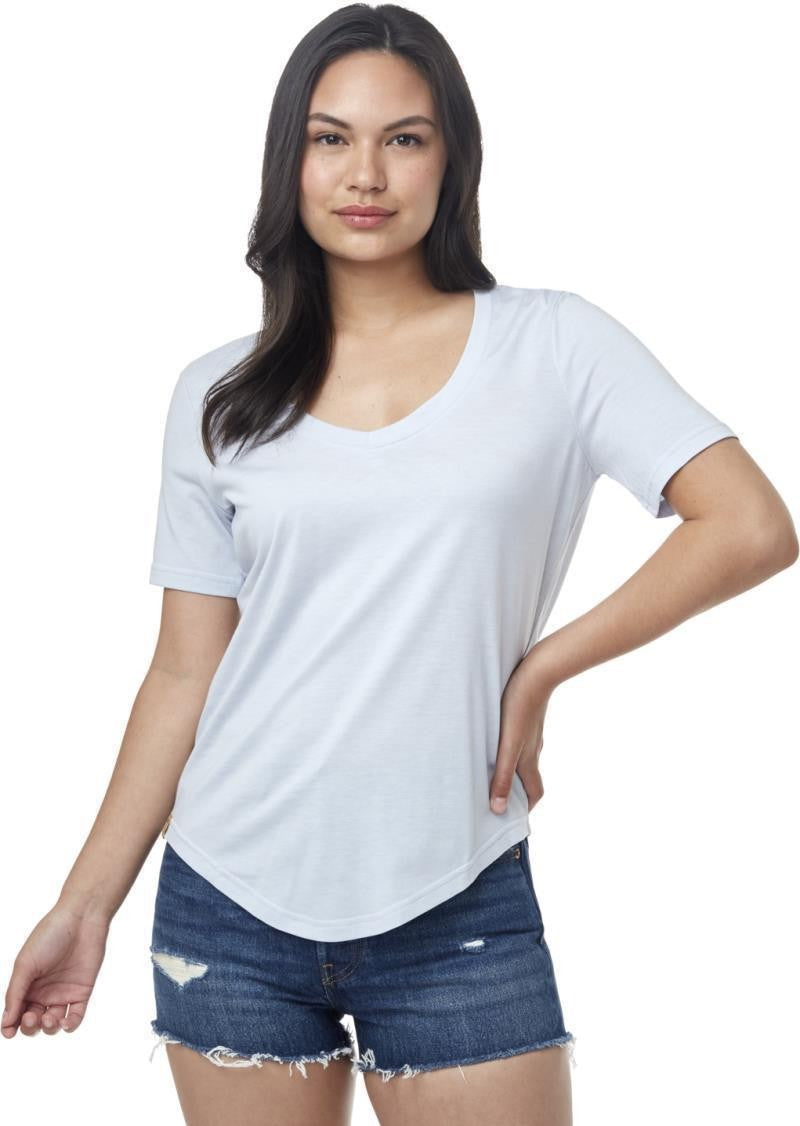 Treeblend V-Neck T-Shirt - Womens - ocean air blue heather 1