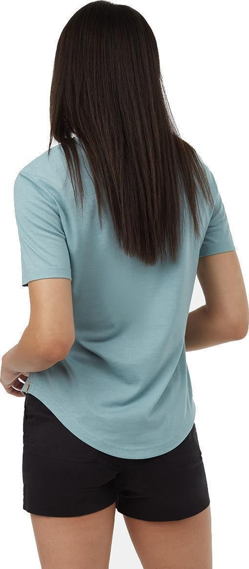 Treeblend V-Neck T-Shirt - Womens - tourmaline blue heather 1