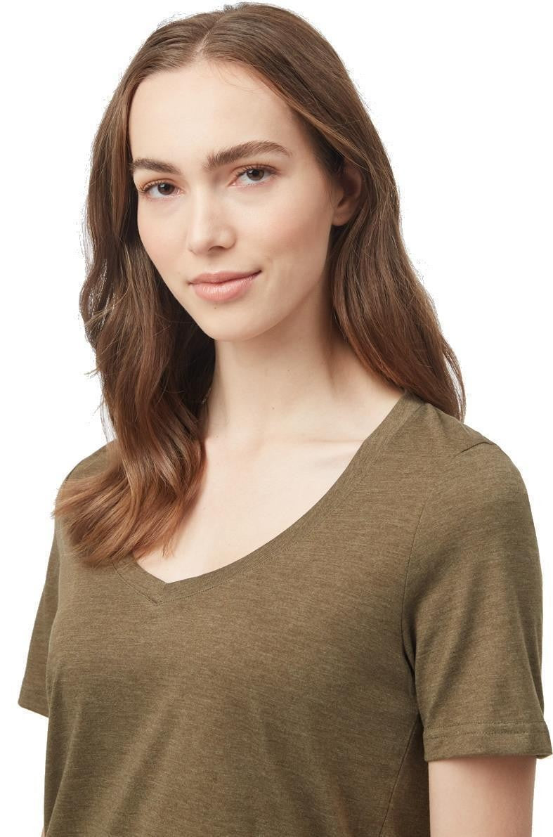 Treeblend V-Neck T-Shirt - Womens - uniform green heather 1