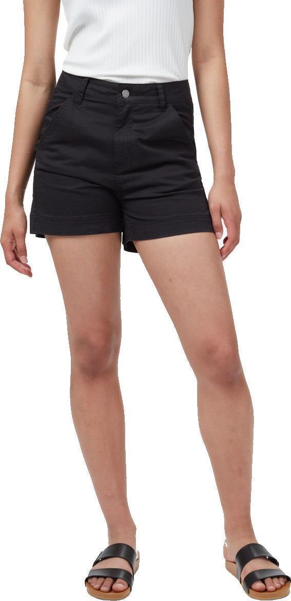 Twill High Waist Shorts - Womens - Meteorite Black 2
