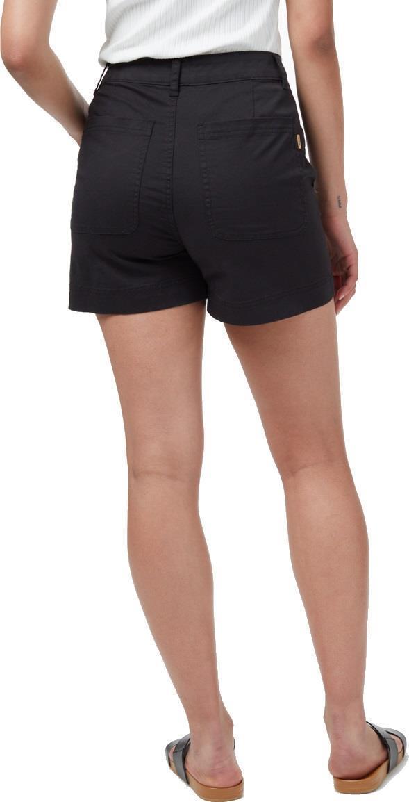 Twill High Waist Shorts - Womens - Meteorite Black 3