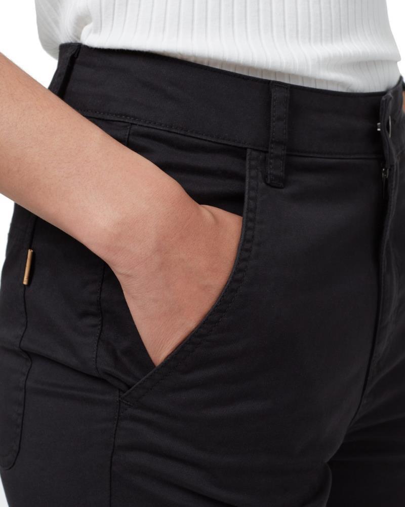 Twill High Waist Shorts - Womens - Meteorite Black 4