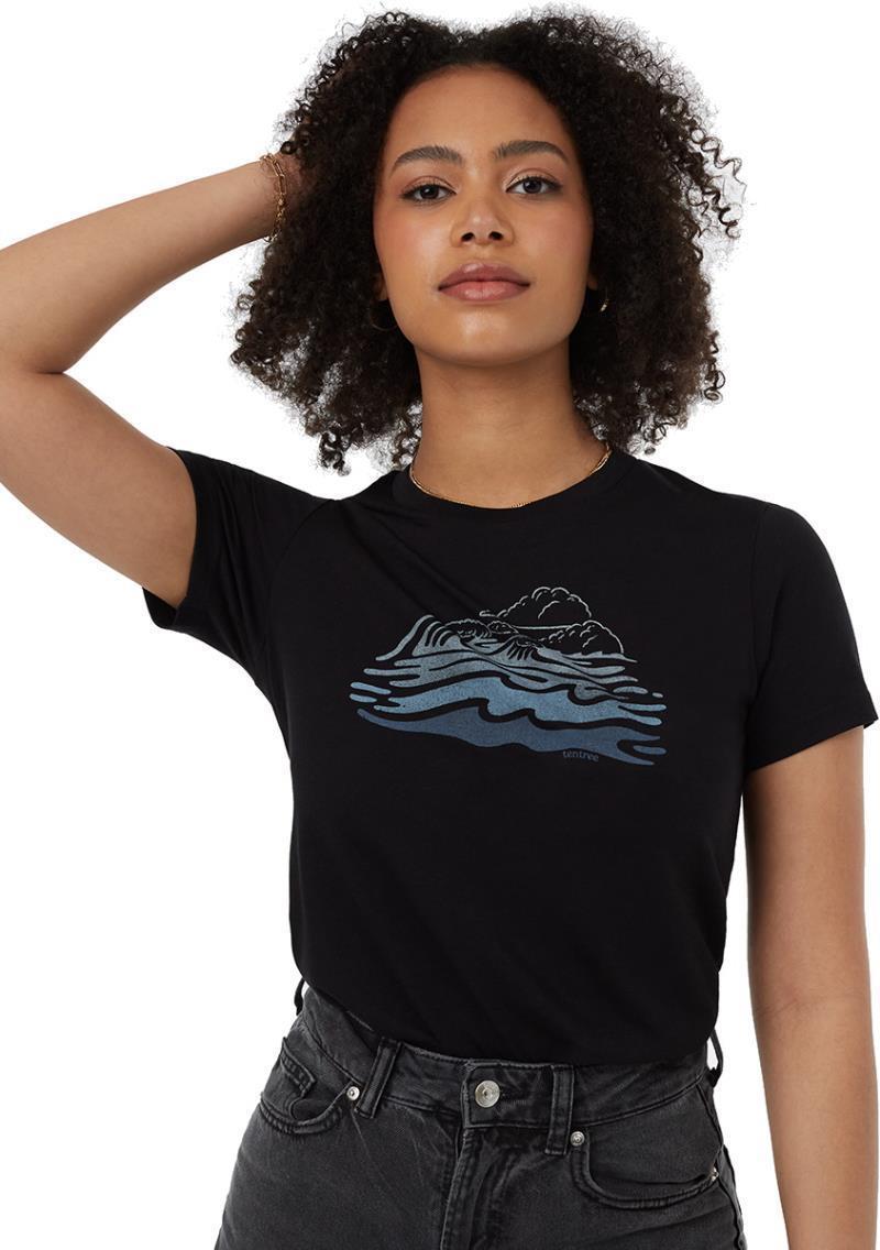 Waves T-Shirt - Womens - Meteorite Black / Plein Air 1