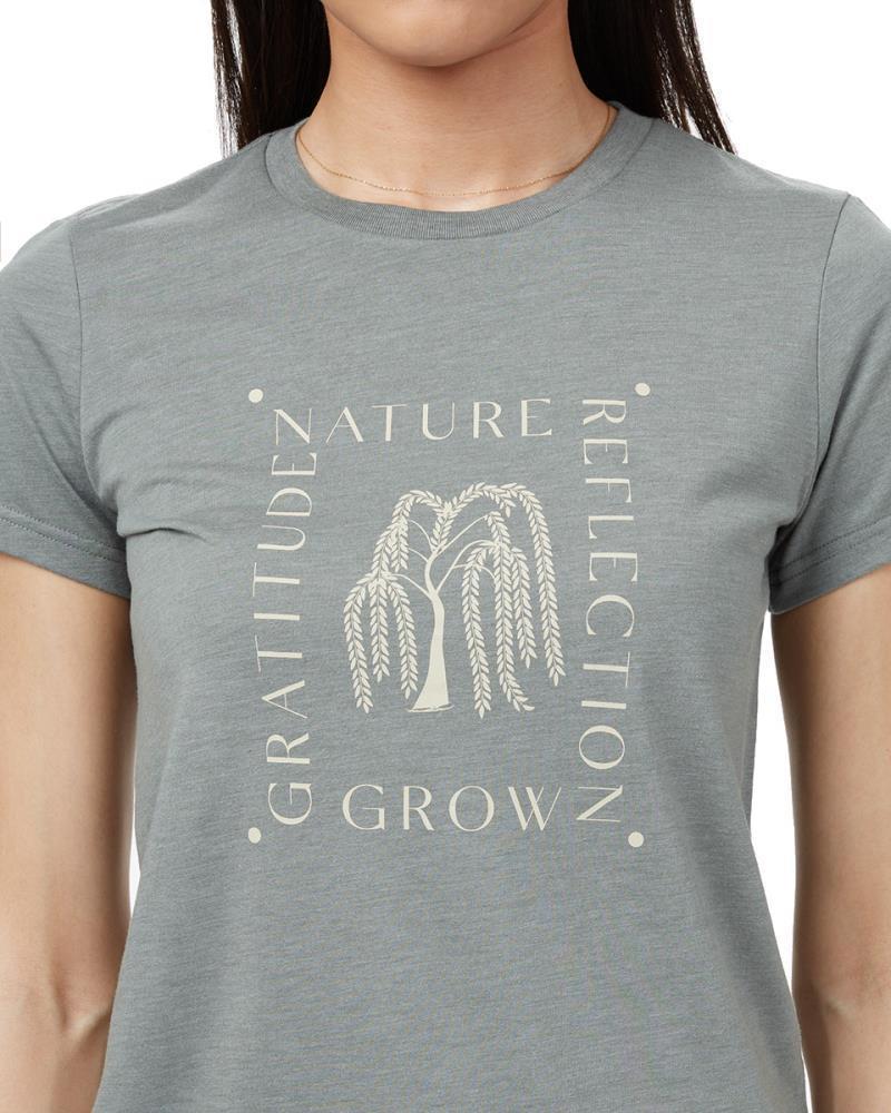 Willow Square T-Shirt - Womens - Agave Green Heather 3